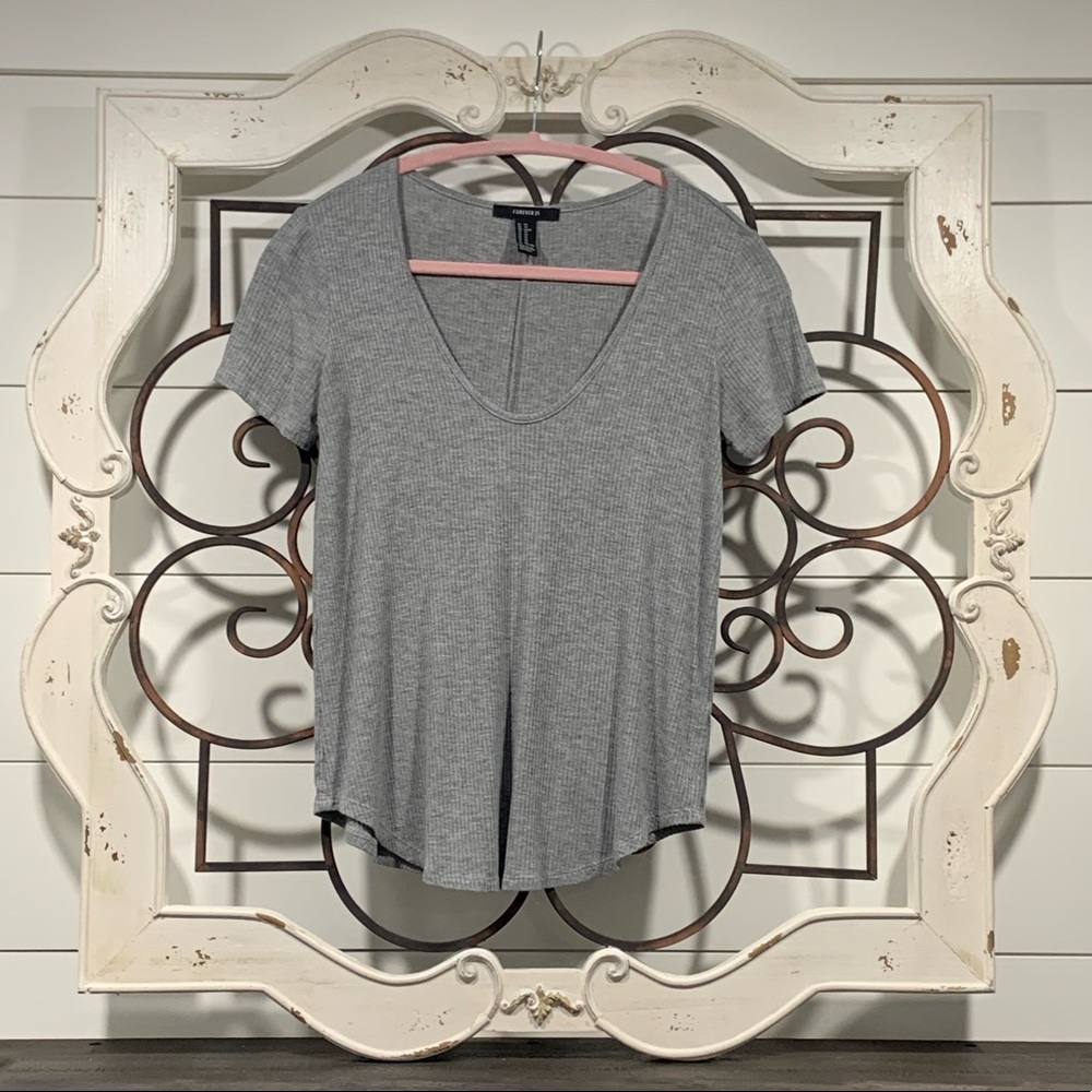 FOREVER 21 Ribbed Tee - Picture 2 of 5